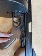 Thompson Submachine Air Gun 45MIAl No.1244194 in Black and Imitation Wood BB Gun