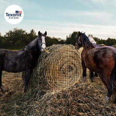 Round Bale Hay Net for Horses,5X5 Feet Knotless Slow Feed Hay Net Feeder for Liv