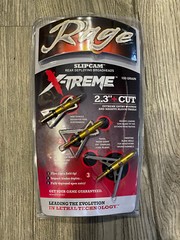Rage SLIPCAM Xtreme Extreme mechanical Broadheads 100 Grain 2.3″ HUGE CUT!!!
