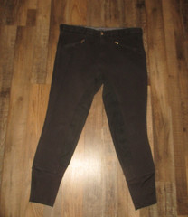 TUFFRIDER mens SZ 36 b;ack COTTON FULL SEAT EQUESTRIAN riding pants