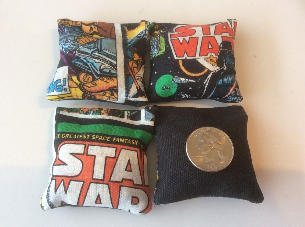 4 Star Wars Comic (black Back) Pattern Varies Mini cornhole, bean bags, 2″ X 2″