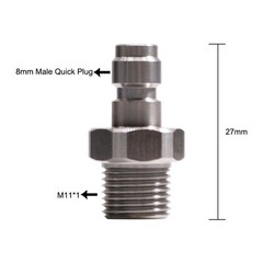 2 Pcs Universal 8mm -Disconnect Plug Adapter, M11x1 Female Thread and6818
