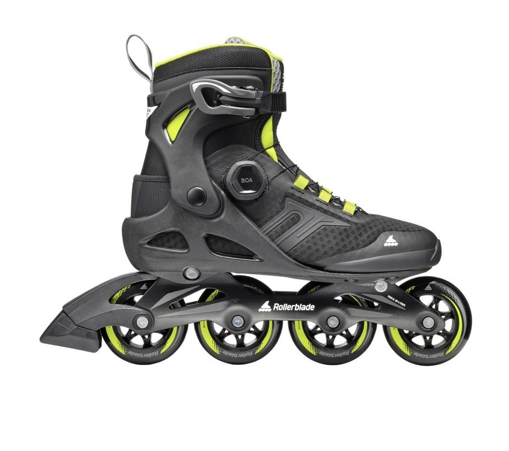 Rollerblade Macroblade 84 Boa Men’s Size 10/10.5. Black/Lime. Pre-owned –