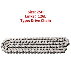 KAMIER 25H Drive Chain 126 Link for Razor MX350 MX400 ZR350 SX350 McGrath…