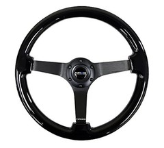 NRG Innovations NRG-RST-036BK-BK Reinforced Steering Wheel – Classic Black…