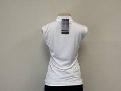 New With Tag LotusRomeo Women’s White Sleeveless Equestrian Show Shirt Size M