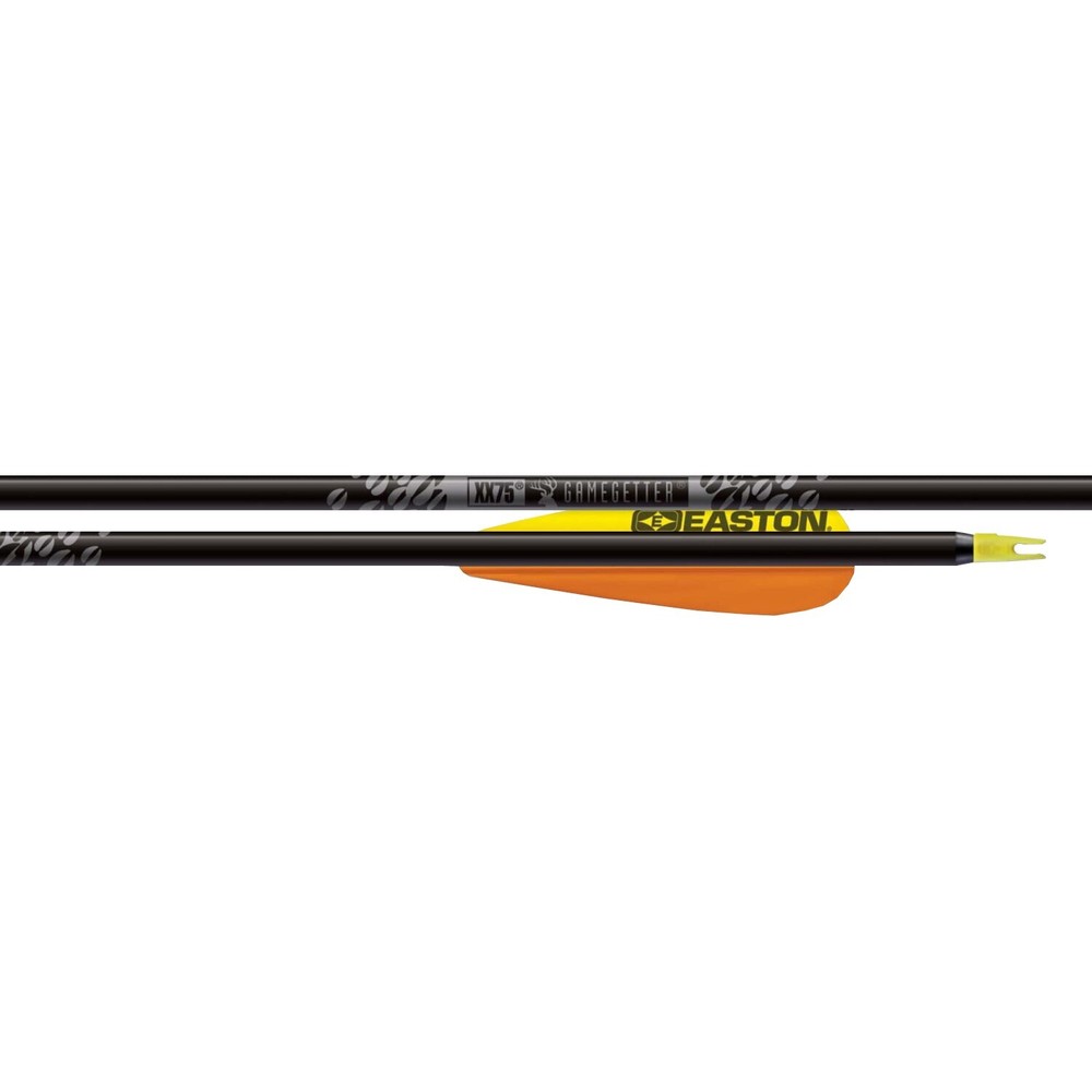 Easton Arrow GameGetter XX75 340 Black Fletched 4″ Diamond Vanes 6 Pack 19484