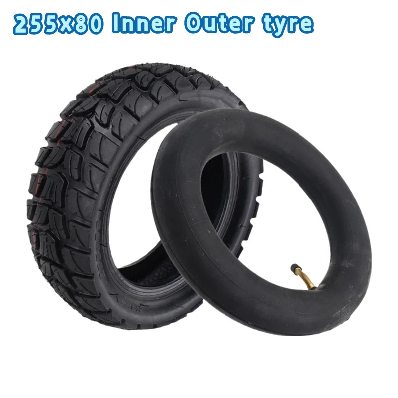 255×80 10×3.0 Inner Tube &Tire Set For Zero10x Vsett 10 Electric Scooter 80/65-6