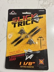 Slick Trick Broadhead XBow Trick 1 1/8″ Fixed 4 Blade 150 Grain 4 Pack 5540