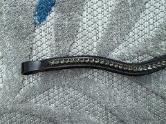 Henry James Saddlery Bling Browband Brown Size Full “Greige”