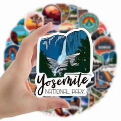 US National Park Sticker Pack Set 50 pcs Adventure Nature Outdoors Hiking Skiing