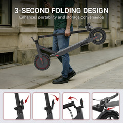 Ladped LP80 ADULT ELECTRIC SCOOTER 350W LONG RANGE 19Miles HIGH SPEED 19MPH~