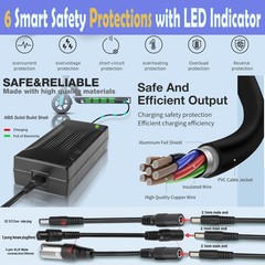 54.6V 3A Charger for 48V 13S Lithium Li-ion Battery Pack, 48 Volt U… Fast Ship