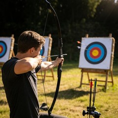 Archery 57″ 20-40LBS Takedown Bow Left & Right Handed Recurve Bow and Arrows Set