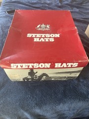 Vintage Stetson Gray Western Hat Size 7 1/2 (60 cm) w/ Stetson Hats Box
