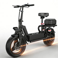 Electric Scooter with Seat Peak 1500W Motor Up to 25MPH 45 Miles Range 14″ US