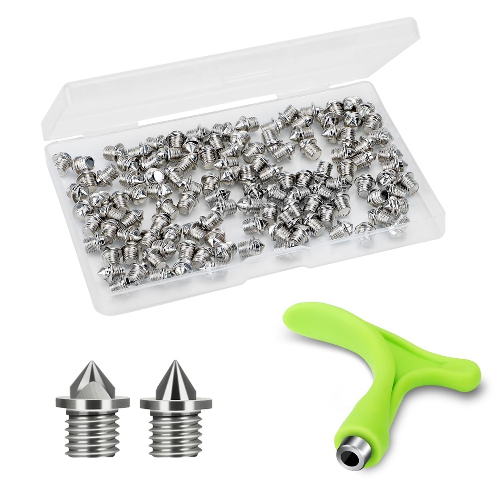 1/8 Inch Track Spikes 120 Pcs 3.2mm Alloy Steel Shoe Spikes Replacements and