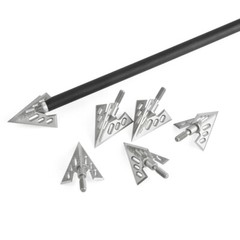 Archery Broadheads 100 Grain Compound Bow Hunting 3 Blade Fixed Arrowheads Tip