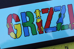 Grizzly Skateboard Grip Tape Rainbow Hands Art Z65C OG Skateboarding STICKER