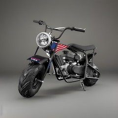 Gas-Powered Mini Bike Motor Scooter w/ Headlight Black/Red
