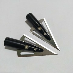 12Pcs DIY Hunting Tradition Broadheads Iron Jacket Wooden Bamboo Arrow Glue Tip