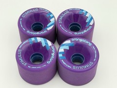 Orangatang Stimulus 70mm 83a Purple Longboard Surfskate Skateboard Wheels Set