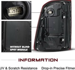 LED Tail Light Without Blind Spots Right Passenger 2019-2024 Dodge Ram 1500