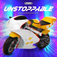 49cc 2-Stroke Gas Pocket Bike Mini Motorcycle 20Mph Dual Brake Dual Headlights