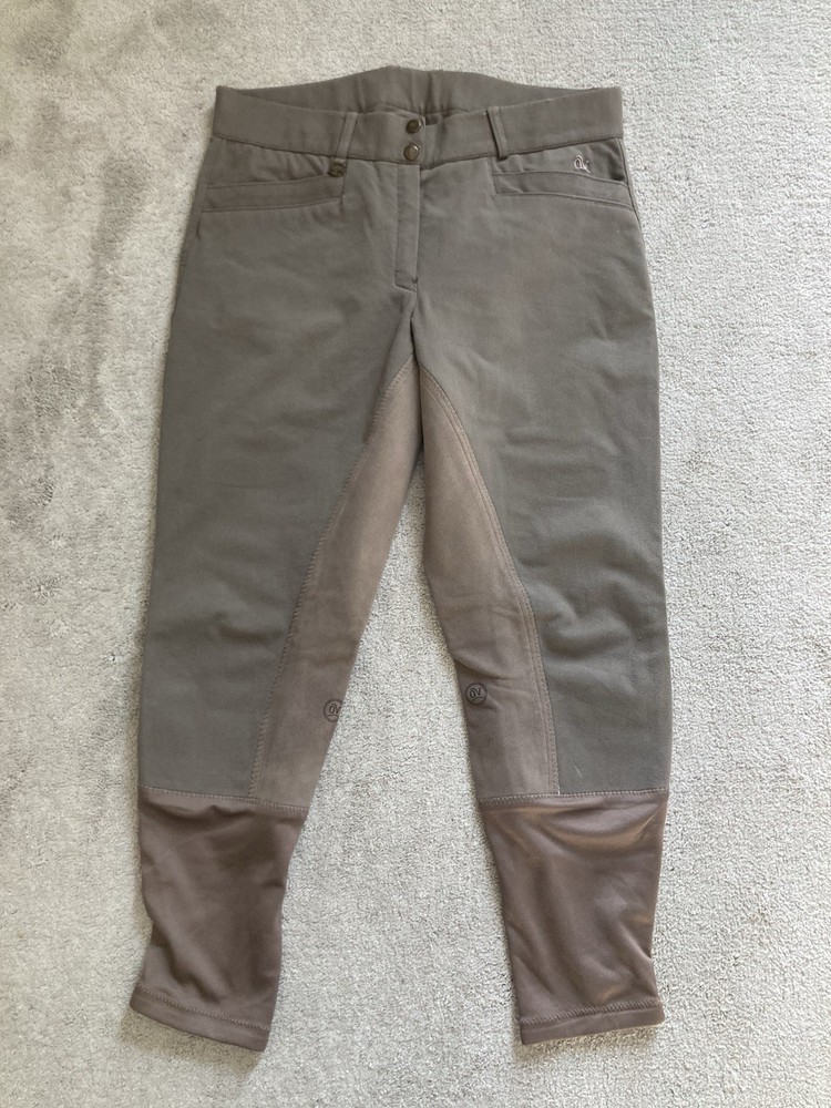 Ovation Pants Womens 34 R Brown Colorblock Full Seat Breeches Equestrian Riding