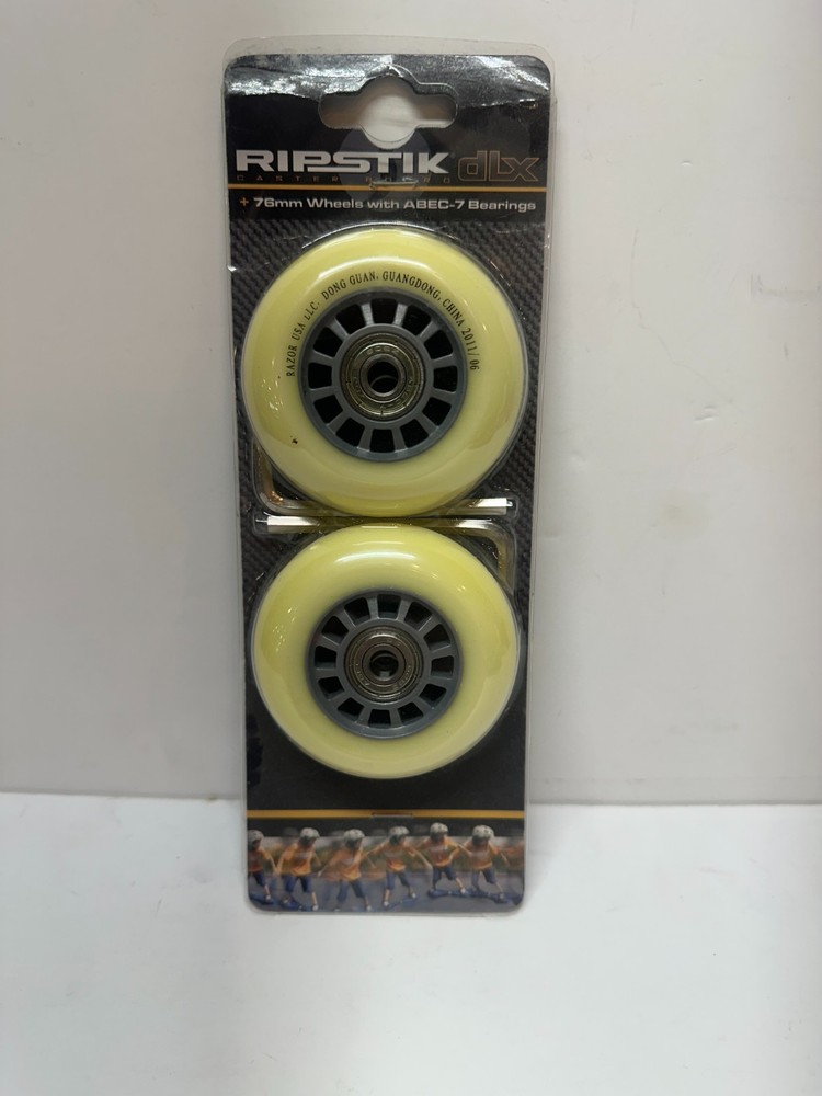 Razor RipStik DLX Caster Board Wheels Set Gray 76mm ABEC-7 DLX Bearings