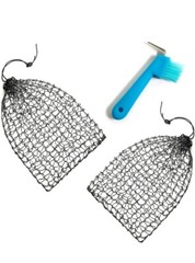 2 Pack Ultra Steady Horse Feed Net- Large Knotless Fence Bale 26” x 40″, 2 Inch