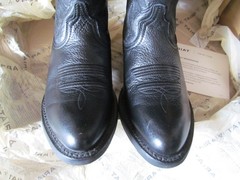 NEW! ARIAT BLACK MEN’S LEATHER COWBOY HERITAGE WESTERN R-TOE D BOOTS MEDIUM 7