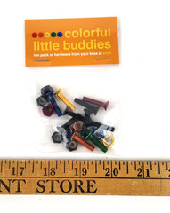 10 Pack Enjoi Colorful Little Buddies 7/8″ Phillips Skateboard Mounting Hardware