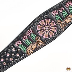 Western Headstall and Breast Collar Set HILASON Tooled Leather Horse Bridle Tack