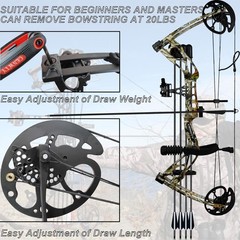 Archery Compound Bow Set 0-70 LBS, Draw Length 16.5-30, IBO up to 325 fps, Hunti