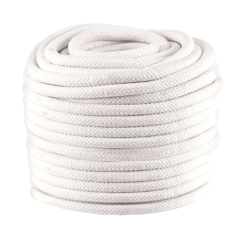 Braided Cotton Rope 131 Feet 1/2 Inch Natural Durable for Crafting DIY Projects