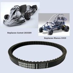 DRIVE BELT 203589-27.4, 12-8487, 994-70 FOR AMERICAN SPORTWORKS MARAUDER 208CC