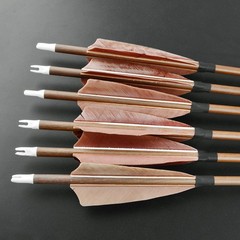 31″ Pure Carbon Arrows Feathers SP340 400 500 600 Compound Recurve Bow Hunting