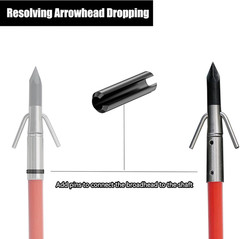 34Inch Bowfishing Arrows Solid Fiberglass Shaft with Broadhead for Compound Bow