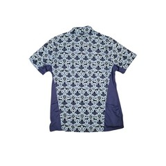 Kerrits Women Blue Horse Ikat Damask Quarter Zip Equestrian Riding Top Large