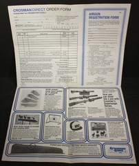 Accessories for Crosman Airgun, Decal, Service,& Copperhead 4 Fold-out Brochures