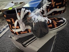 VANS Skate Sk8-Hi Thrasher Black/Multi Skateboarding Shoes Men’s 9.5 D