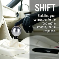Car Round Ball Gear Shift Knob, Aluminum Alloy Vehicle Manual Automatic Silver