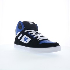 DC Pure High Top WC Mens Blue Nubuck Skate Inspired Sneakers Shoes