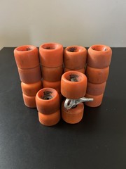 Lot of 20 Vanguard Zinger Orange Roller Skate Wheels (Condition& Size Varies)