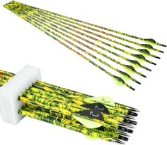 12PCS Camo Carbon Arrows for Hunting Practice