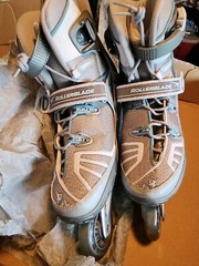 Spark 84 W Rollerblades Size 9 Silver/Blue New With Tags In Box