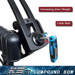 Adjustable Compound Bow Set 15-45Lbs for Beginners & Teens, 320 FPS Speed
