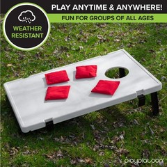 All Weather Cornhole Boards with Cornhole Bean Bag Set – Plastic Corn Hole Board