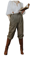 Stylish Womens Gray Breeches Horse Riding Polo Hinting Jodhpurs Baggy Trousers